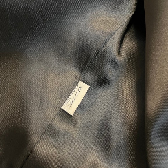 Vintage Saks Fifth Avenue Black Leather Coat Blazer Jacket Womens Size 12‎ - Picture 13 of 16